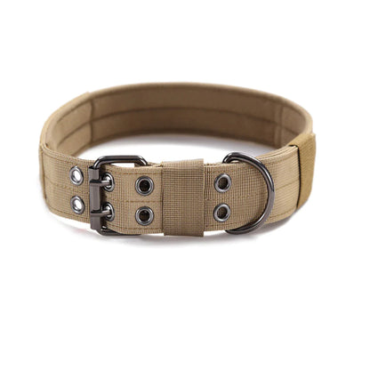 Heavy Duty 2" Wide Tactical Nylon Dog Collar for Large Breeds - K9 Military Style with Metal Buckle