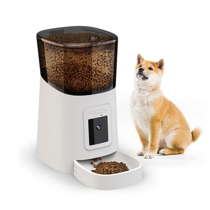 Smart WiFi Automatic Pet Feeder - 6L Large Capacity Food Dispenser for Cats & Dogs with APP Timer