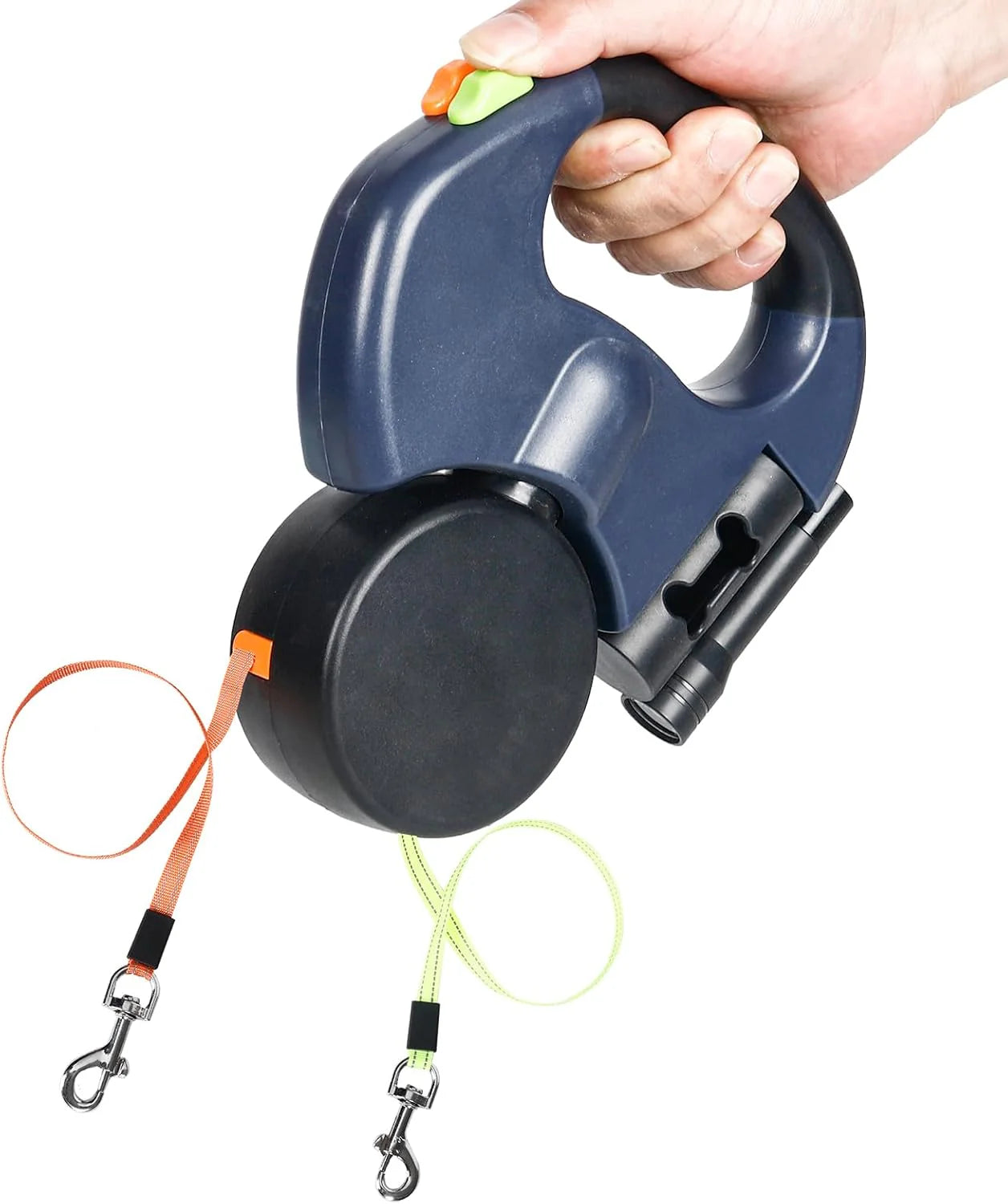 360° Dual Pet Leash - Retractable Reflective Double Dog Walking Lead with Swivel Design