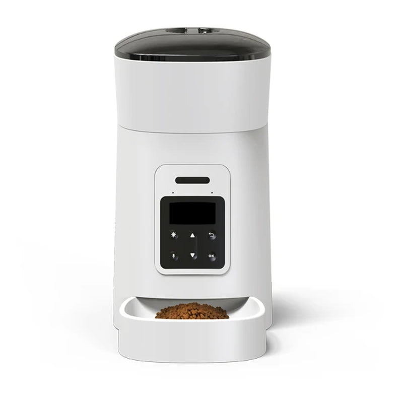 Automatic Smart Pet Feeder - Travel-Friendly Slow Feeder Dispenser for Cats and Dogs with Timed Portions
