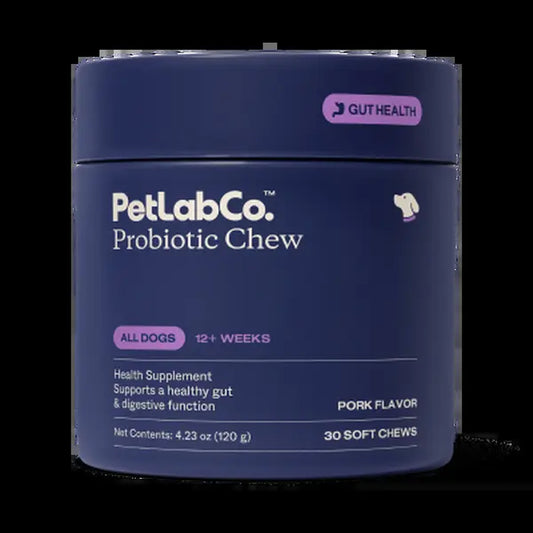 Petlab Co. Probiotic Soft Chews for Dogs - Supports Seasonal Allergies, Gut Health, and Digestive Wellness, Vet-Reviewed with Premium Ingredients