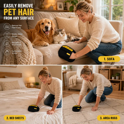 YOMI PET Reusable Electrostatic Pet Hair Remover Glove for Cats and Dogs - Ideal for Furniture, Upholstery, Carpets, and Clothing