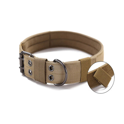 Heavy Duty 2" Wide Tactical Nylon Dog Collar for Large Breeds - K9 Military Style with Metal Buckle
