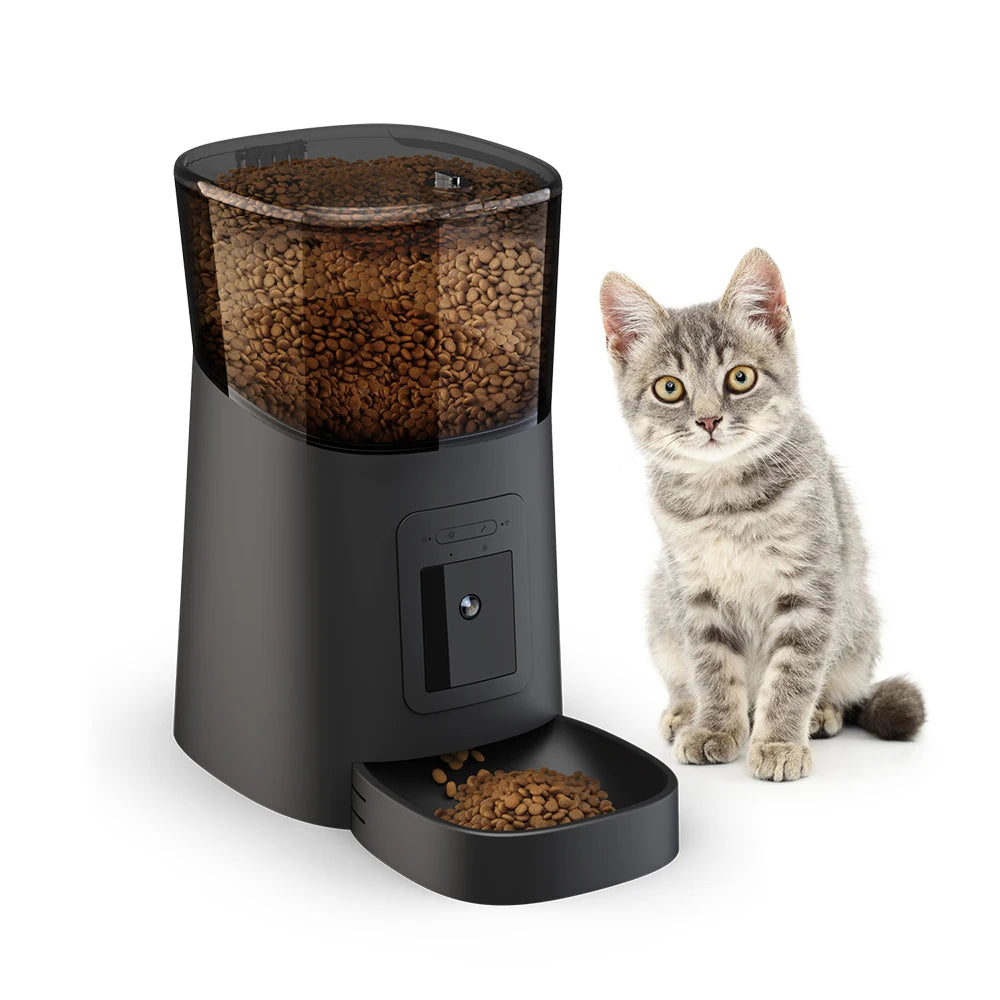 Smart WiFi Automatic Pet Feeder - 6L Large Capacity Food Dispenser for Cats & Dogs with APP Timer