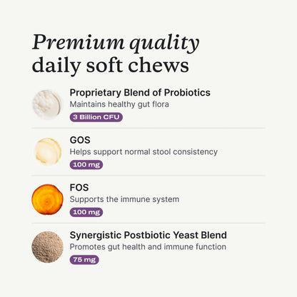 Petlab Co. Probiotic Soft Chews for Dogs - Supports Seasonal Allergies, Gut Health, and Digestive Wellness, Vet-Reviewed with Premium Ingredients